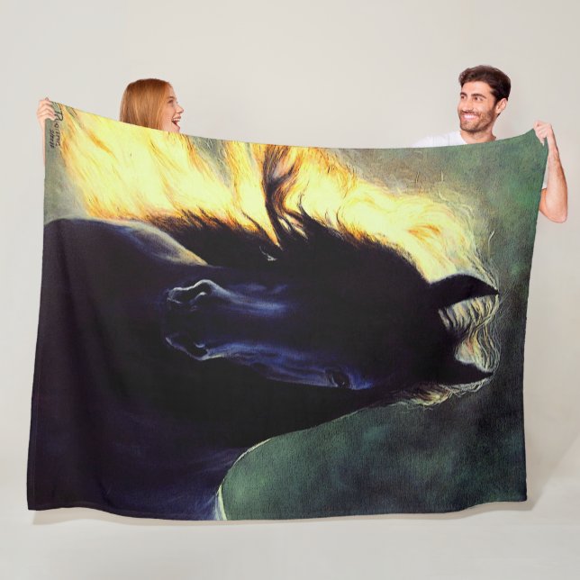 Friesian Glow, friesisches Pferd, schwarzer Hengst Fleecedecke (Beispiel)