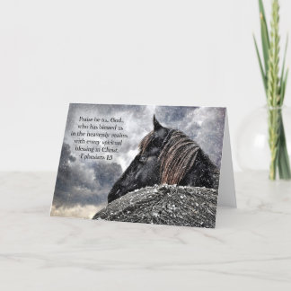 Friesian HorChristmas Card Feiertagskarte