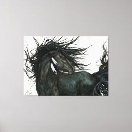Friesian Horse by Bihrle Leinwanddruck