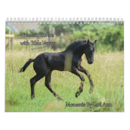 Friesian Horse Calendar with Bible Verses Kalender