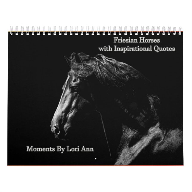 Friesian Horse Inspiration Calendar Kalender (Titelbild)