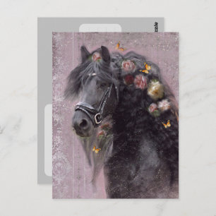 Friesian Horse - Postcard Postkarte