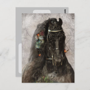 Friesian Horse - Postcard Postkarte