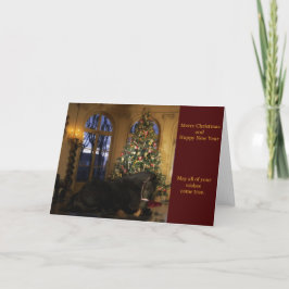 Friesian Mare Under Tree Christmas Card Feiertagskarte