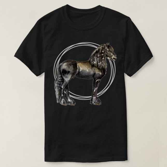 Friesian Pferd T-Shirt (Design vorne)