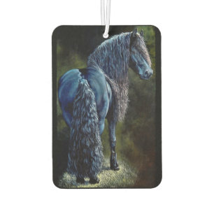 Friesisch, schwarzer Hengst, I Liebe Friesians, Bi Autolufterfrischer