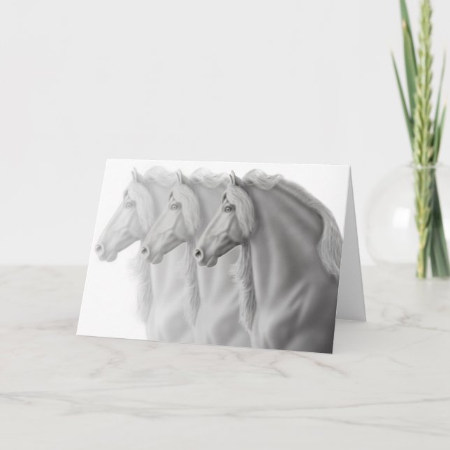 Friesische Pferdegruß-Karte Karte (Vorderseite)