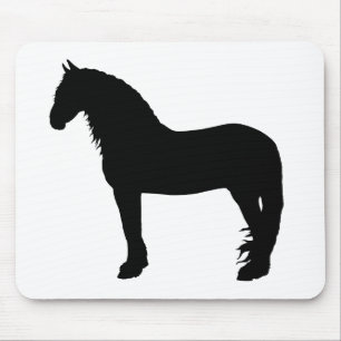 Friesische Silhouette stehend, Hengst Mousepad