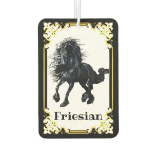 Friesischer, schwarzer Hengst, ich Liebe mein Frie Autolufterfrischer
