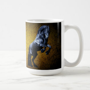 Friesischer schwarzer Stallion/schwarze Schönheit, Kaffeetasse