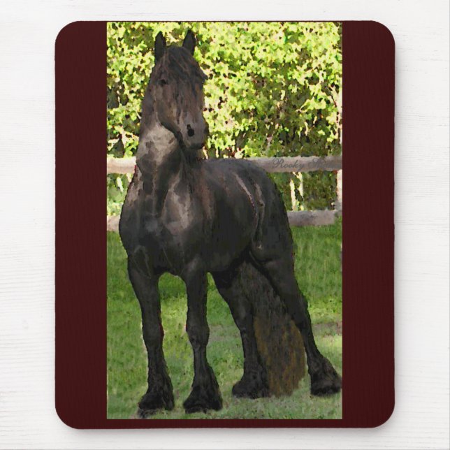 Friesisches Rind gemaltes Mousepad (Vorne)