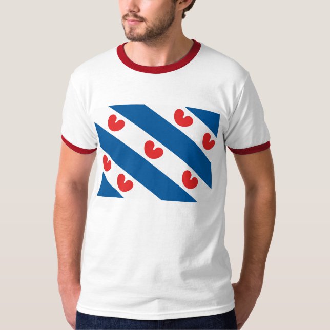 Friesland-Flaggen-T - Shirt (Vorderseite)