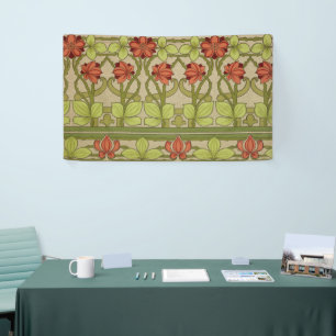 Frieze Border Art Nouveau Floral Banner