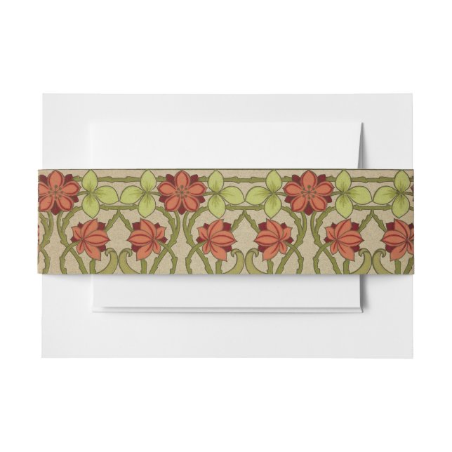 Frieze Border Art Nouveau Floral Einladungsbanderole (Vorderseite Beispiel)