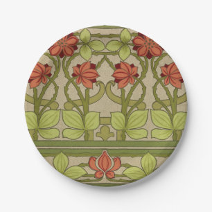 Frieze Border Art Nouveau Floral Pappteller