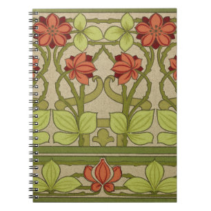 Frieze Border Art Nouveau Wallpaper Notizblock