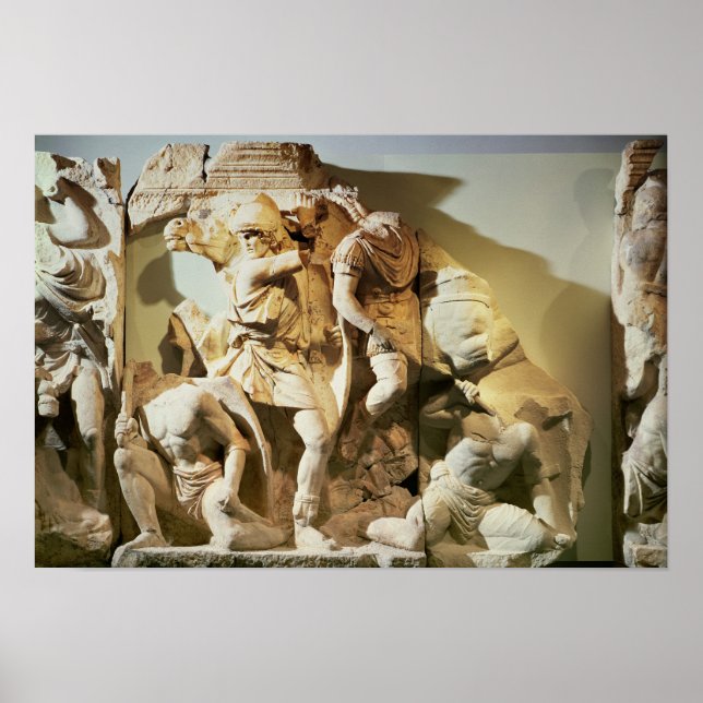 Frieze Detail einer Schlachtszene Poster (Vorne)