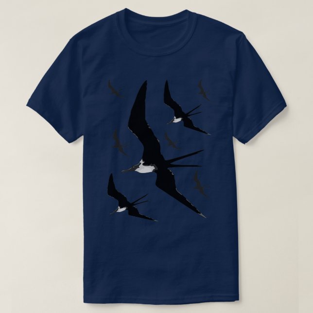 Frigate Vögel fliegen T-Shirt (Design vorne)
