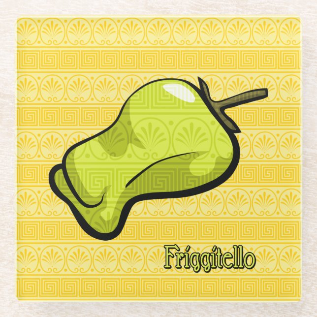 Friggitello Chili Pepper Glass Untersetzer (Vorderseite)