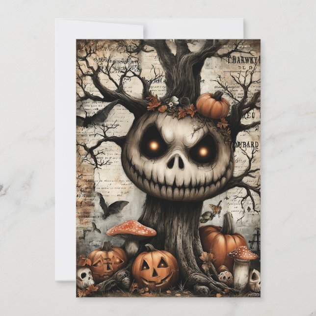 Fright & Delight Halloween Feiertagskarte (Vorderseite)