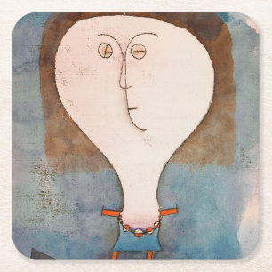 Fright eines Mädchens, Klee Rechteckiger Pappuntersetzer