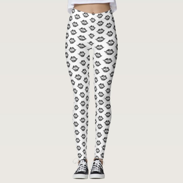 Fright-Lippen Leggings (Vorderseite)