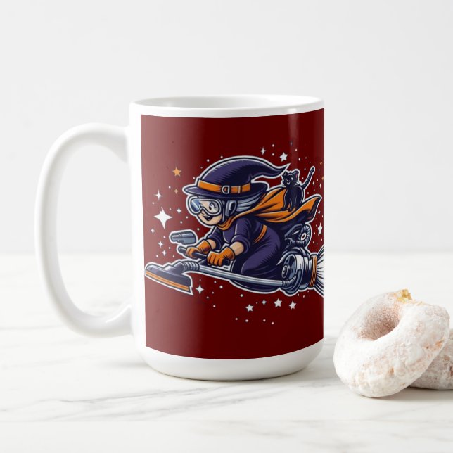 Fright Night Flight: Das echy Halloween der Hexe Kaffeetasse (Mit Donut)
