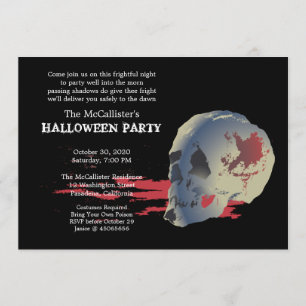 Fright Night Skull Halloween Party Einladung