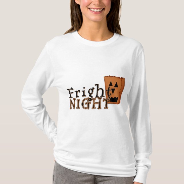Fright Night Trick oder Leckerei Long Sleeve Shirt (Vorderseite)