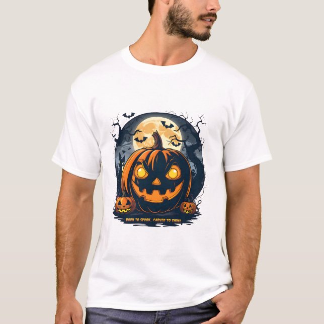 Fright Night Vibes - Halloween Graphic T-Shirt (Vorderseite)