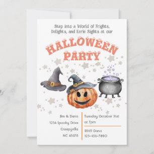 Frights, Delights & Eerie Sights! Halloween-Party Einladung