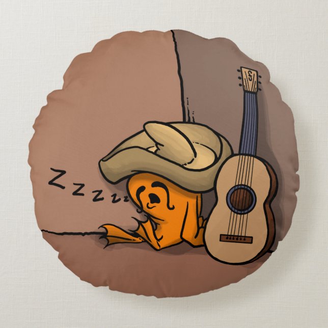 Frijole Frog Siesta Pillow Rundes Kissen (Vorderseite)