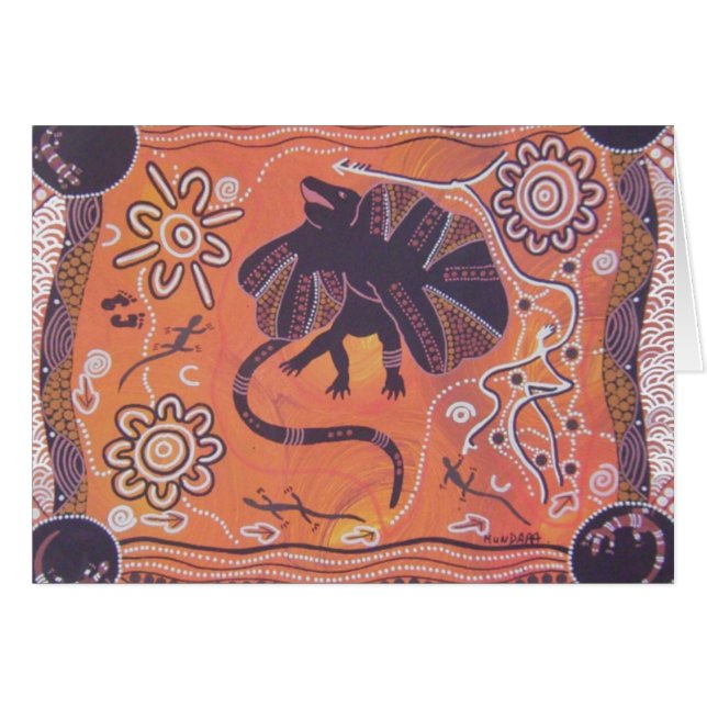 Frill Neck Lizard Card (Vorderseite (Horizontal))