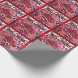 Frill-Neck Lizard Weihnachtswrapping Paper Geschenkpapier