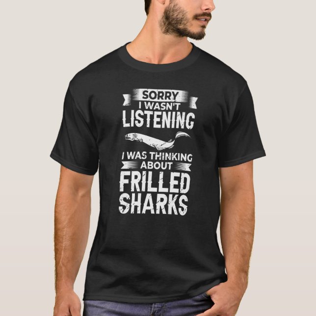 Frilled Shark Animal Tooth Ocean T-Shirt (Vorderseite)