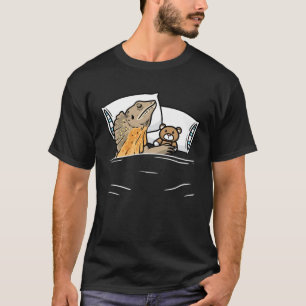 Frillenhals-Lizard Reptil Schläft T-Shirt