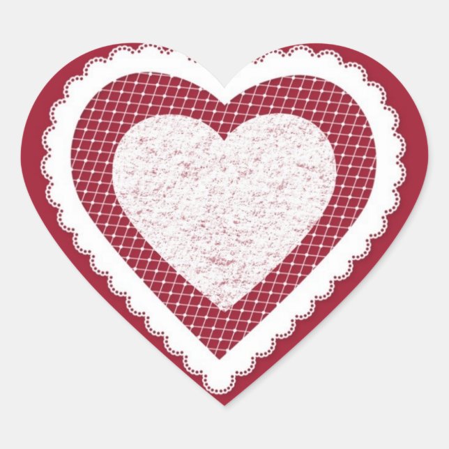 Frilly, Extravagant Valentine Martzkin-Aufkleber Herz-Aufkleber (Vorderseite)
