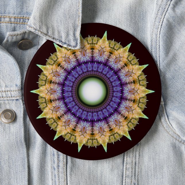 Frily strahlende farbenfrohe Muster Button (Beispiel)
