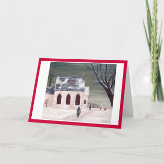 Frip Winter-Kirche Feiertagskarte