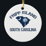 Fripp Insel Keramikornament<br><div class="desc">Fripp Insel South Carolina.</div>