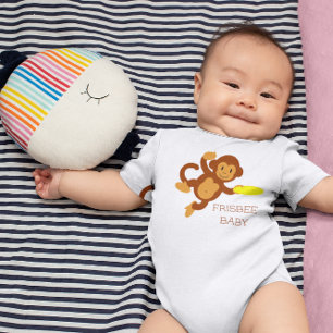 Frisbee Baby Monkey Baby Bodysuit Strampler