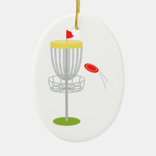 Frisbee-Disc-Golf Keramikornament