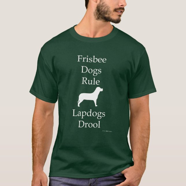 Frisbee Dogs Rule Dark T-Shirt (Vorderseite)