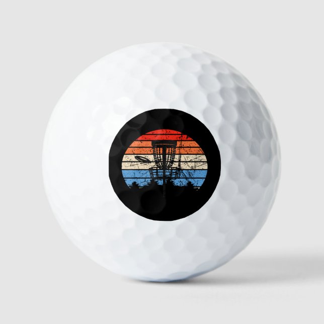 Frisbee Golf Disc Golf Retro Golfball (Vorderseite)