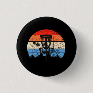 Frisbee Golf Disk Golf Retro Button