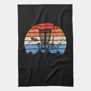Frisbee Golf Disk Golf Retro Geschirrtuch