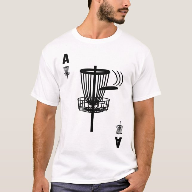 Frisbee Golf Hole in One Ace Card Funny Disc Golf T-Shirt (Vorderseite)
