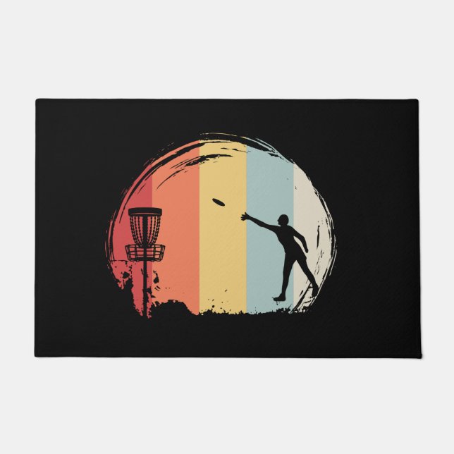 Frisbee Golf Retro Fußmatte (Vorderseite)