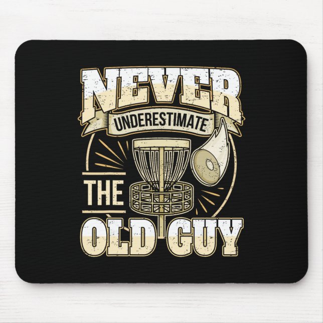 Frisbee Golf Vater Opa Ich Unterschätze Nie  Mousepad (Vorne)