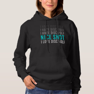 Frisbee Ich hasse Disk Golf für Disk Golfer Hoodie